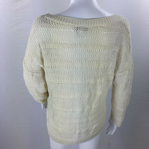 Coldwater creek cream ivory tunic sweater large 14 - Picture 2 of 7